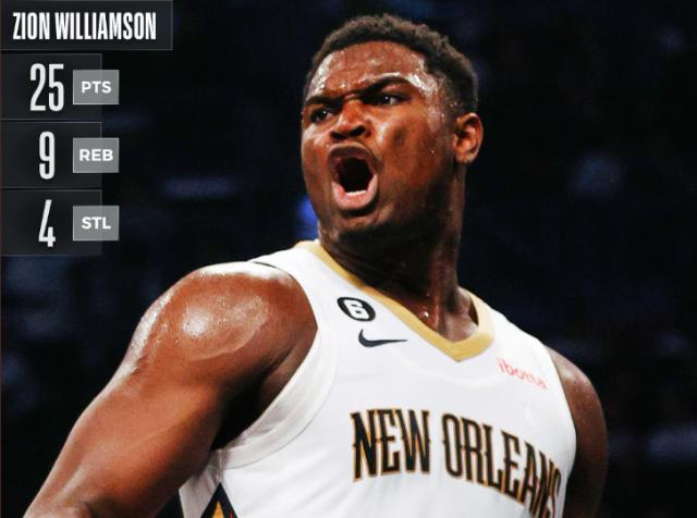 足球预测-健康锡安统治力尽显 鹈鹕三人合砍74分展黑马姿态